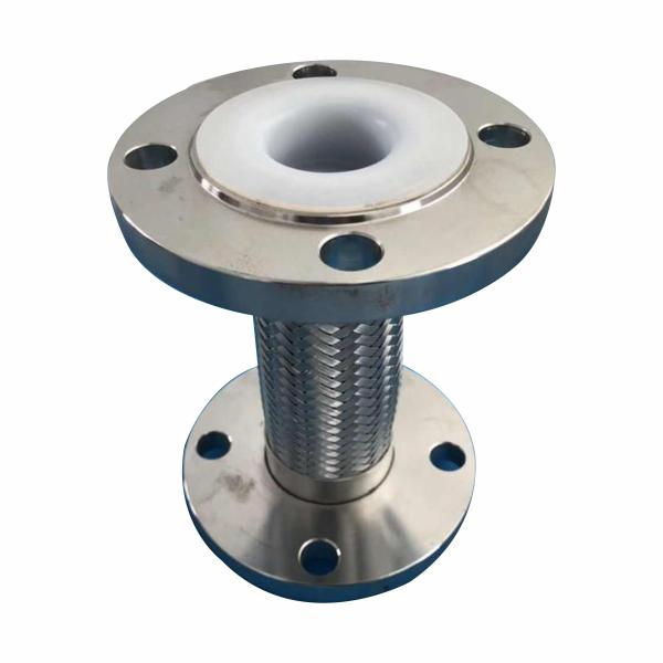 Ss304 Wire Mesh Stainless Steel Flexible Bellow PTFE Lined Metal Flange Braided Hose