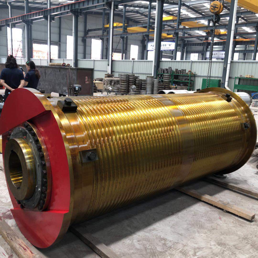 High-Temperature Resistant Steel Mill Crane Drum with Precision Machined Grooves and Customizable Configurations