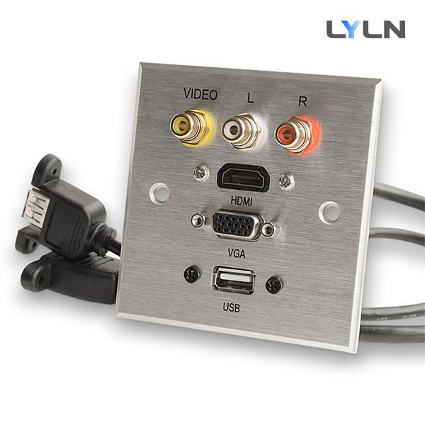 A placa de parede de alumínio escovada do avoirdupois, placas de parede video audio com o Hdmi fácil opera-se