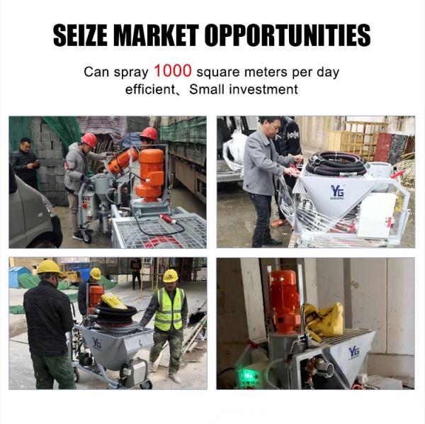5.5kW Electric Gypsum Plaster Spray Machine 220V Automatic Wall Plastering Machine