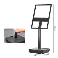 Windproof Indoor Metal Floor Sign Holder 125cm Floorstanding Poster Display Stand