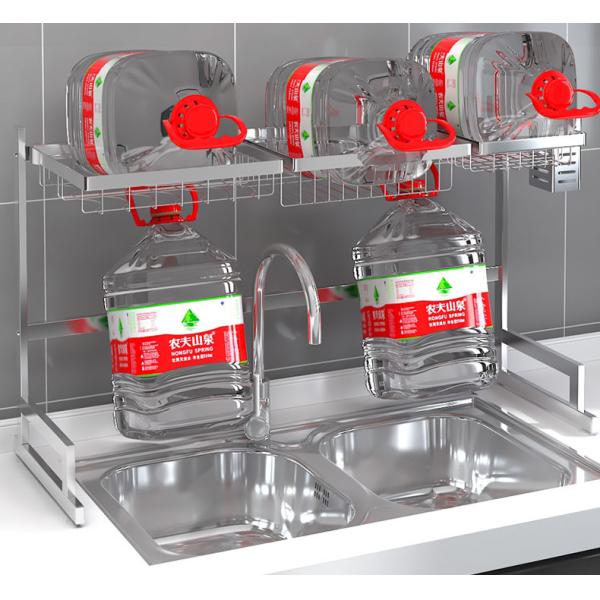 Polishing Sink Drying Rack 20 Inch Height , Rust Free Kitchen Dish Rack Over Sink