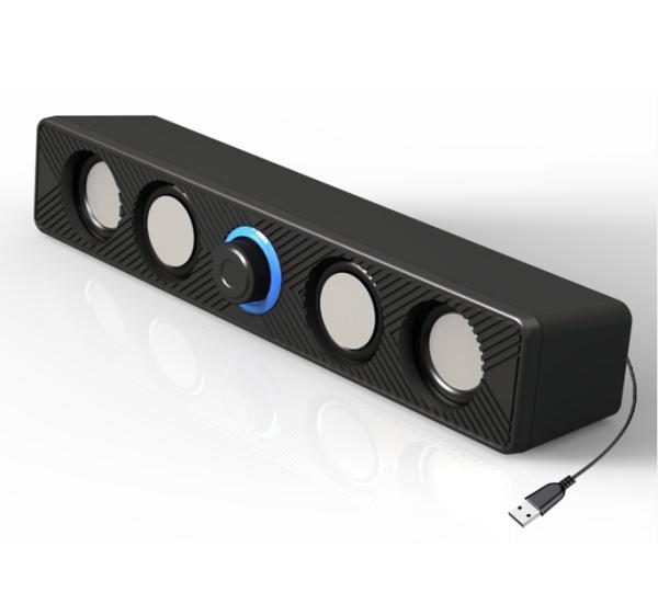 BT5.4 Dual 2 6W Desktop Speaker RGB Light USB Power, 3-Mode Input