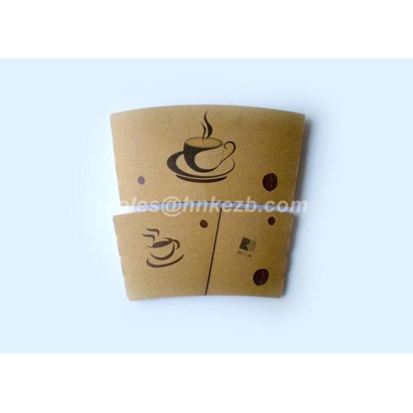 Kraft Paper Coffee Cup Sleeves Custom Print For Coffee Cups Flexo Print