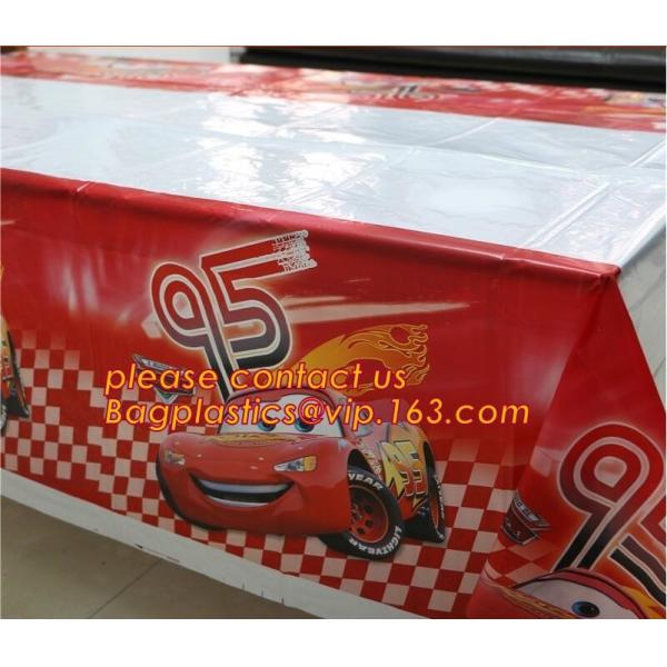 Поставки tablecover партии детей мультфильма скатерти дня рождения с днем рождения пластиковые, рождение ZLDECOR прекрасное 108cm устранимое