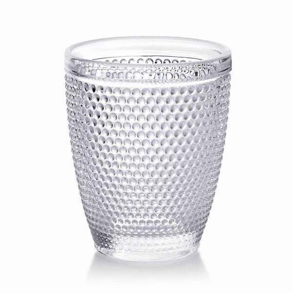 Beaded Hobnail Glass Drinking Cups Crystal Tumblers 260ml Old Fashioned Glasses