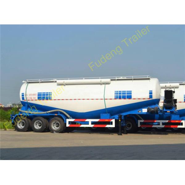 3 Axles Bulk cement tanker trailers 45Tons Silo cement carrier steel material