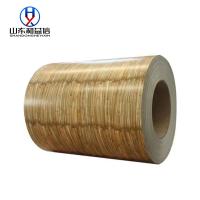 Modèle de grain de bois imprimé en acier revêtu de couleur bobine PPGI rouleau prépeint tôles d'acier galvanisées / bobines
