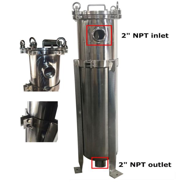 Restaurant Stainless Steel 304/316 Bag Filter Housings for Liquid Filtration Solution