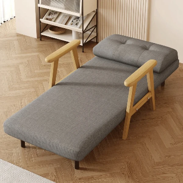 1.55m Foldable Sofa Bed Dual-Purpose Multifunctional Study 2 Seater Solid Wood Living Room Furniture