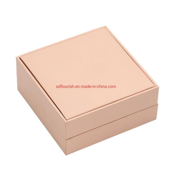 Boîte d'emballage de bijoux en carton de couleur rose