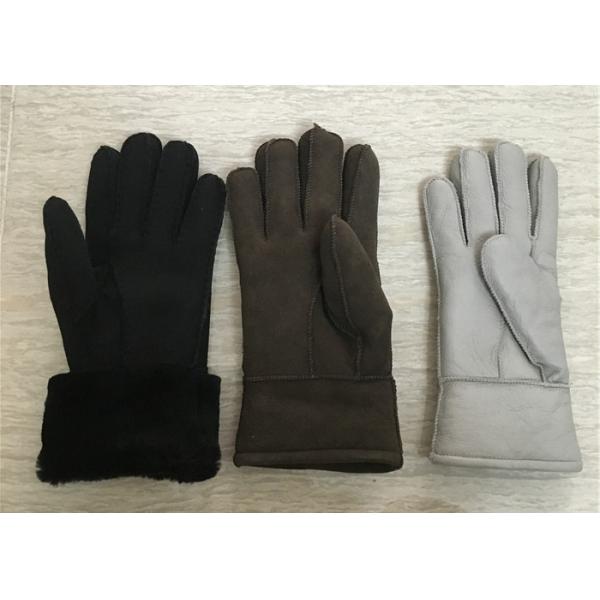 Роскошные самые теплые перчатки овчины/Миттенс овчины кожаных женщин черноты