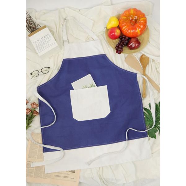 Tablier personnalisé par cadeaux bleus de cuisine et blancs pour le cadeau de Femme-support faisant cuire le tablier fait sur commande de cadeau