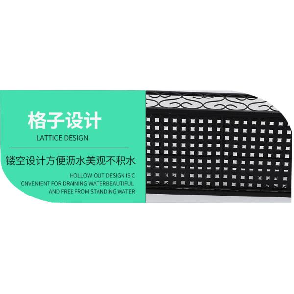 Wrought Iron Hanging Balcony Plant Pots , 30cm Length Balcony Plant Pot Holders