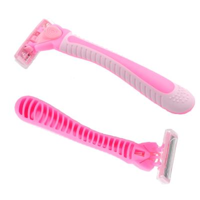 Customization Cheap Price Female Triple Blade Women Razor Shaving Razor Beauty Tool with Handle