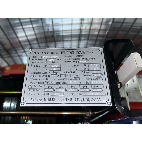 6500kva Cast Coil Epoxy Resin Transformer