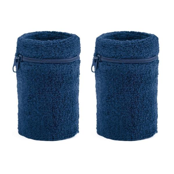 Adults M Custom Tennis Wrist Band Breathable Sport Cotton Sweatband with Zipper Lock