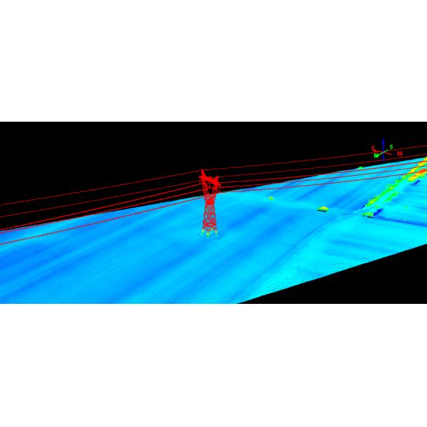 Инспекция линий электропередач Аэрофотосъемка БПЛА LiDAR Картографирование дронов Сбор 3D-данных Цветное облако точек Высокая точность