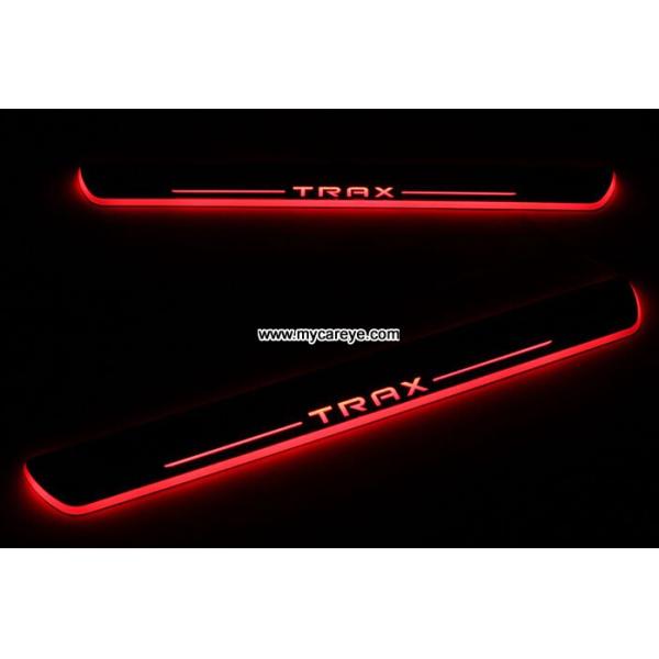 Holden Trax Car accessory stainless steel scuff plate door sill plate lights LED