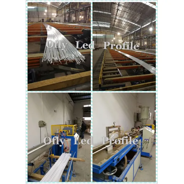6063 T3-T8 Aluminum Alloy Anodized Finish Surface Mounted LED Lighting Profile with Customized Length Available