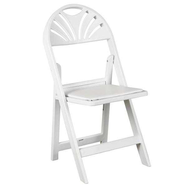 Foldable White Resin Metal Plastic Garden Chair for Event and Weddings Rental at Hotel