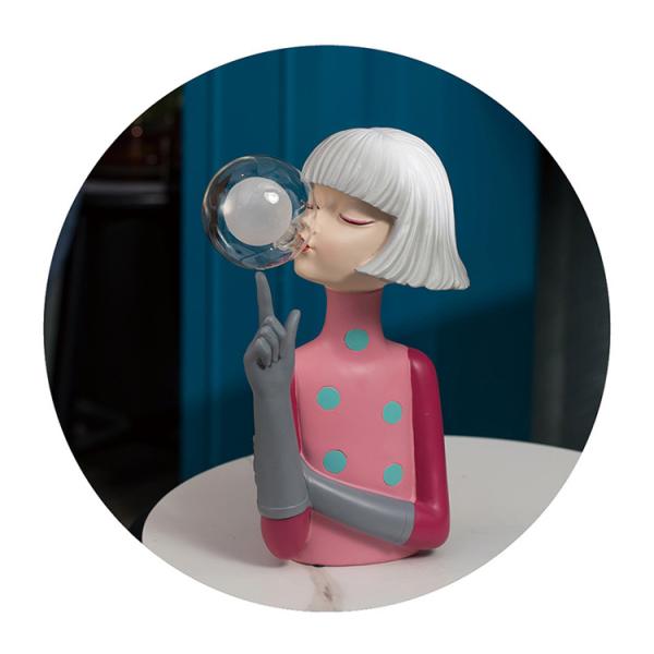 Настольная лампа атмосферы подарка на день рождения нордического Nightlight СИД девушки пузыря спальни творческая