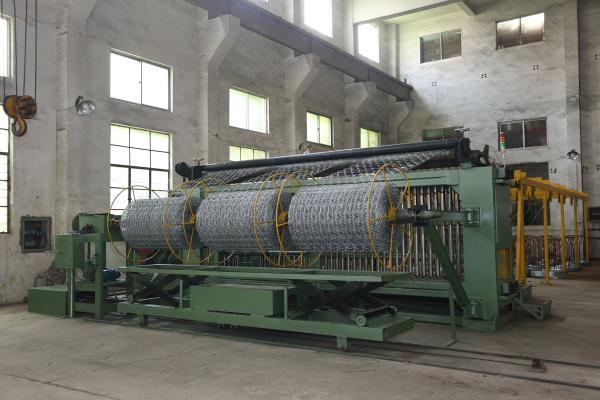 Automatic Gabion Wire Netting Machine Width 4300mm PLC Control 22kw