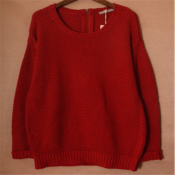 Ladies Back Zipper Swetsers