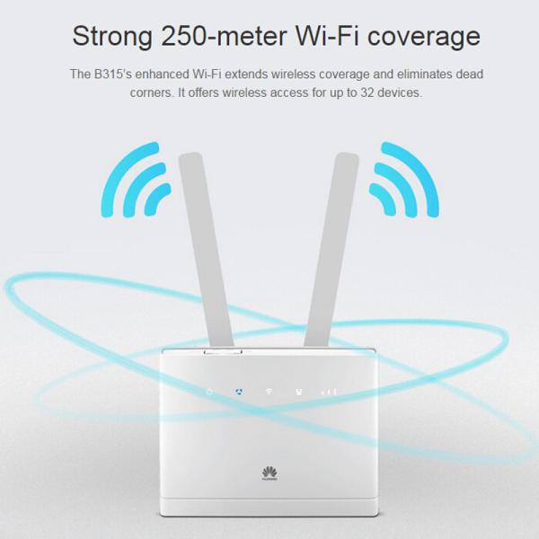 HuaweiB315 Huawei B315S-519 Unlocked 4G LTE CPE Routers B2 B4 B5 B8 B13 B17 Cat4 150Mbps Wireless Router With Sim Card Slot