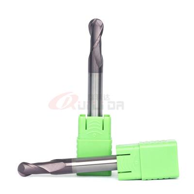 3/4 3/32 3/8 moinho de extremidade do nariz da bola para gravar o revestimento do nitreto do titânio do dióxido de silicone