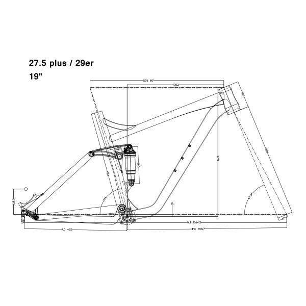 рамка велосипеда сплава 27.5er