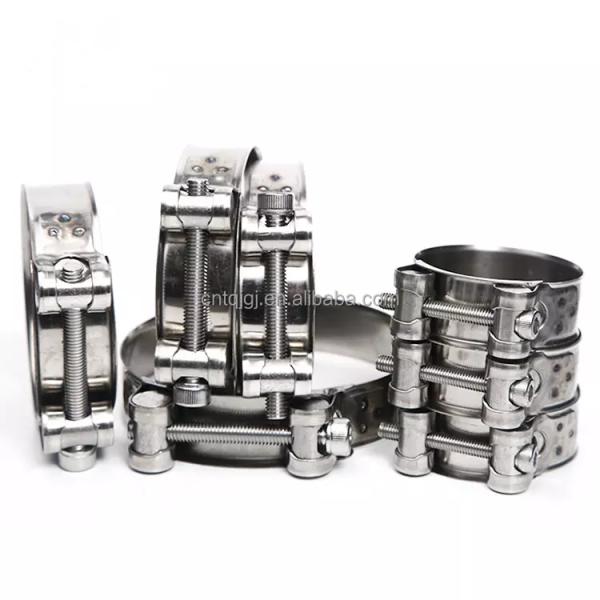 ODM Heavy Duty Clamp Manufacture Exhaust Hollow T Bolt European Clamp Carbon Steel Pipe Clamps Metric Measurement System
