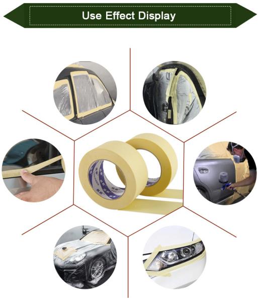 High Temperature UV Resistance Resistance Painters Masking Adhesive Edge Rubber Easy Tear Car Painting Tape