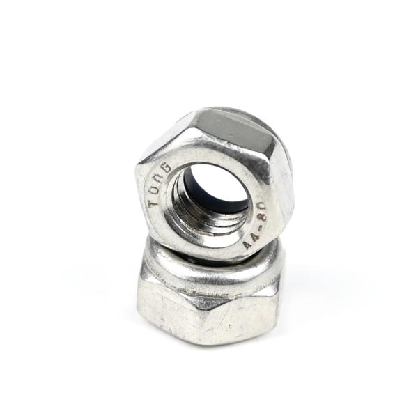 Customizable A4 Stainless Steel Nylon Insert Self Locking Hex Nut M8 1.25mm with Options