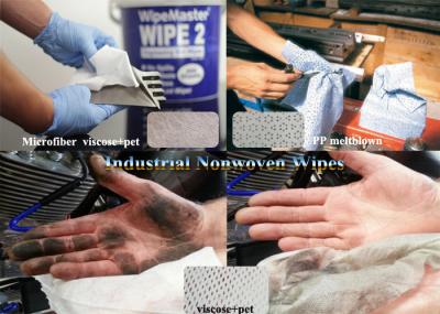 ISO White Viscose+pet,Microfiber,Woodpulp Oil Absorbent Industrial Use Spunlace Nonwoven Wipes
