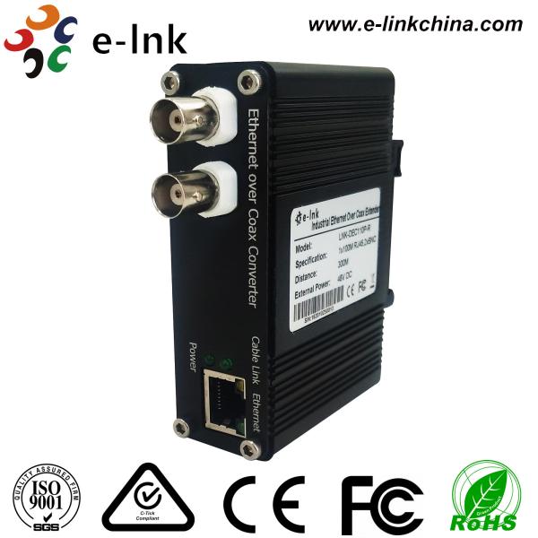 Prolongamento coaxial industrial Cat5UTP até 100m do Internet do trilho do RUÍDO