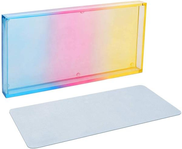 11.1x5.6 Acrylic Candy Display Trays Passover Rainbow Sprinkles Sweet Colorful