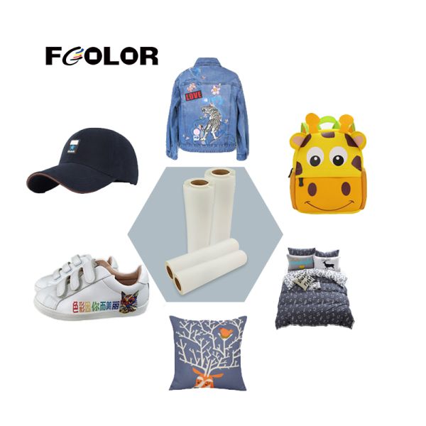 FCOLOR Fast Ship Double Sided Hotpeel Dtf Printing Film Roll DTF Film 60 cm for Dtf Printer Tshirt Heat Transfer Printing