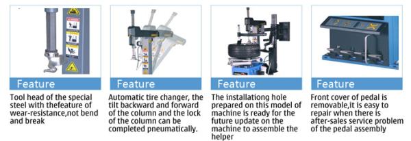Car Tyre Changer with back titling column