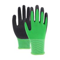 Gants de travail en latex de taille 13 polyester noir rides amélioré la durabilité et l'adhérence