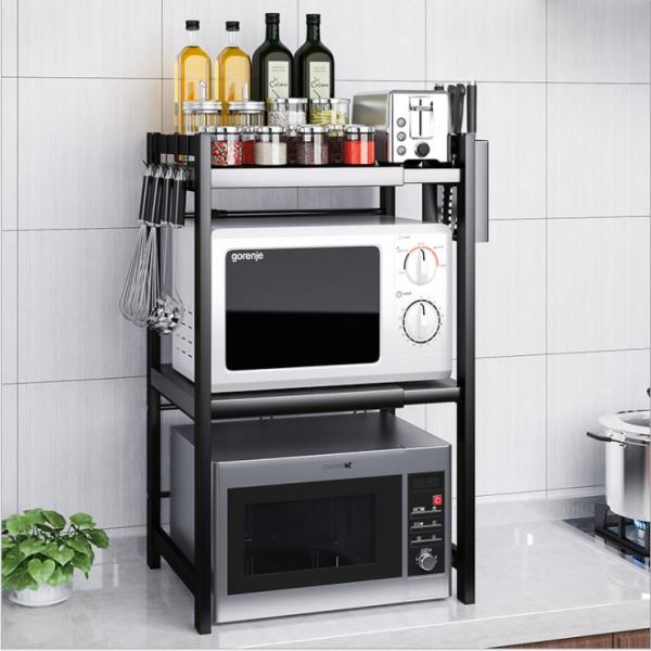 Aluminum Alloy Oven Storage Rack , Two Tier Kitchen Microwave Rack