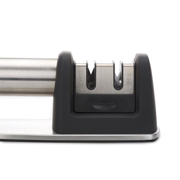 Kitchen Knife Sharpener Stainless Steel 2 Stage Knife Sharpener 200 * 62 * 64mm Black