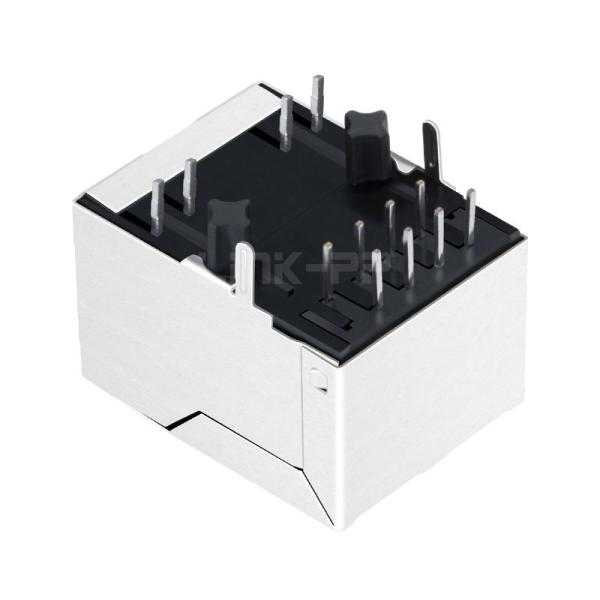 LINK-PPクロス ハンラン HR911105A 10/100 ベース-T 1x1 ポート RJ45 マグネティクス モジュール式 ジャック タブ ダウン グリーン/イエロー LED