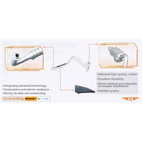 51826188 Fiat 500 2007 Discharge Automotive Air Conditioning Hoses 1.2L 1.4L