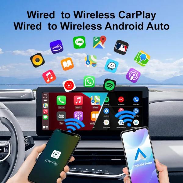 Se Pro More Apps Music Gps carlinkit USB Mini Adapter Wireless Carplay  Universal Dual Channel Android Auto Ai Box for Cars apple