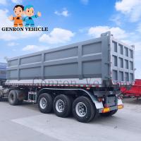 3 axes 80 tonnes laissent tomber Tipper Dump Semi Truck Trailer arrière avec des pneus de vide