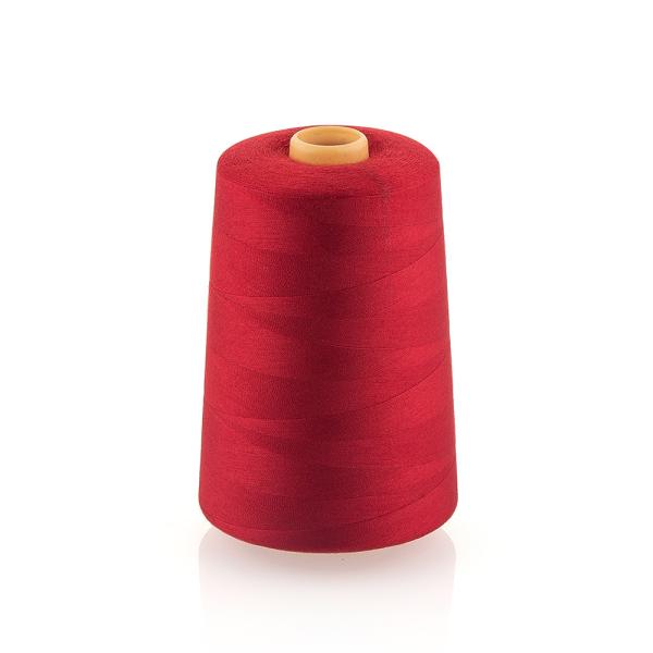 PTFE Polyester Red Sewing Thread , Customized Polyester Embroidery Thread
