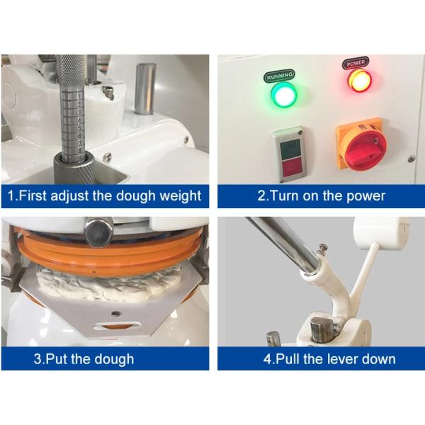 Electric Pizza Bread Making Machinery Semi Automatic Dough Divider And Rounder