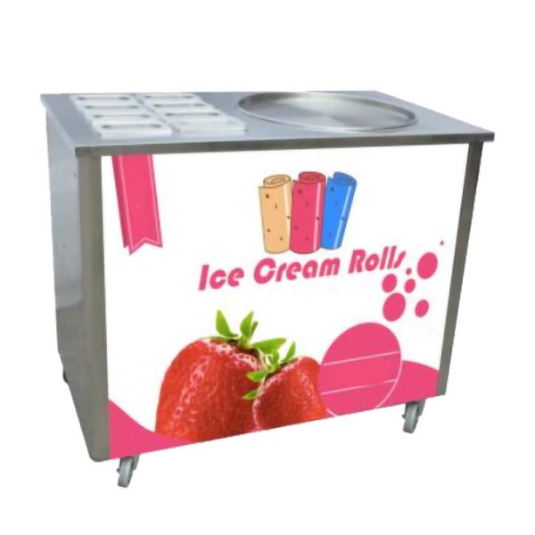 Quick Freezing Molding Double Pan Thai Fry Pan Ice Cream Rolled Bench Top Yogurt Roll Maker