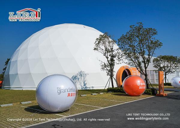 Durable Outdoor Party Tents For With 20m Diamter And Projecter / Geodesic Dome Greenhouse